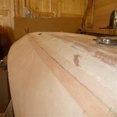 port side plank three prior to bonding